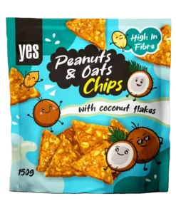 Chips de Amendoim com Flocos de Coco e Aveia