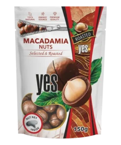 Roasted macadamia nuts, pre-cut in shell