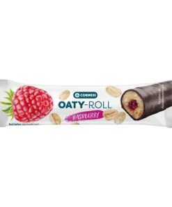Oaty roll filled raspberry