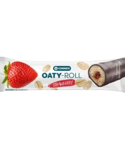 Oaty roll filled strawberry