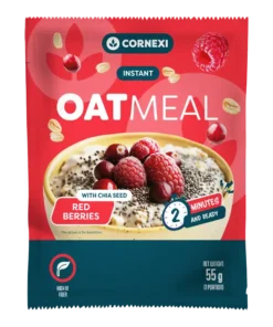Oat meal red berries with chia seed