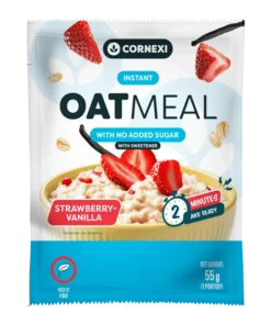 Oat meal strawberry and vanilla with no added sugar