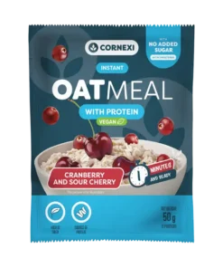 Oat meal stranberry and sour cherry with protein